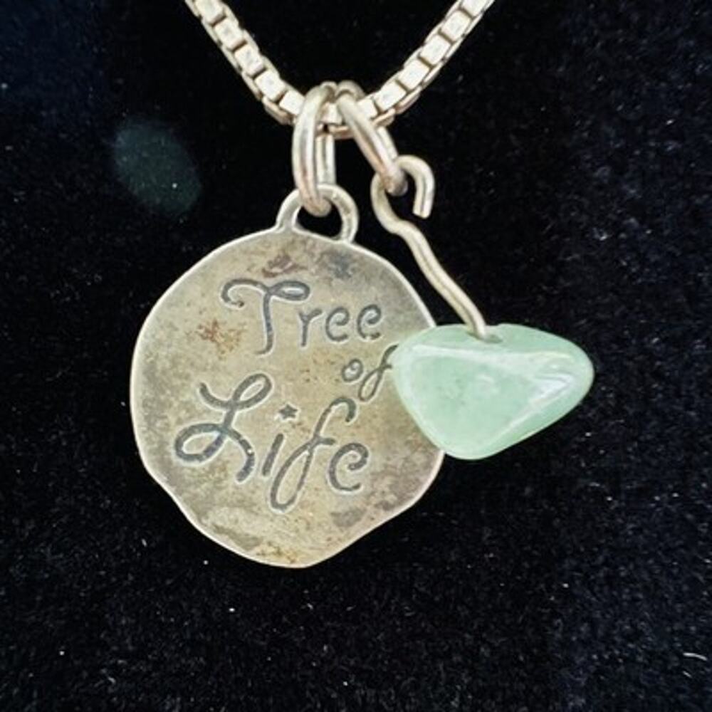 Vintage 925 Silver with reversible Pendant Necklace 24”